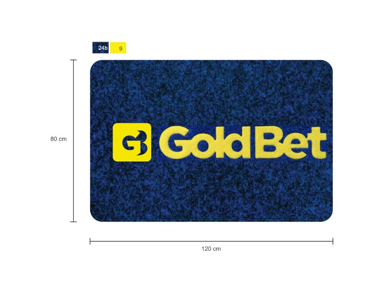 Tappeto per interno o esterno personalizzato GoldBet 80 x 120 cm