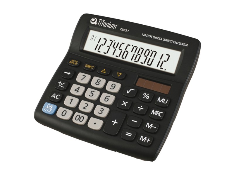 Calcolatrice da tavolo 12 cifre nero Titanium